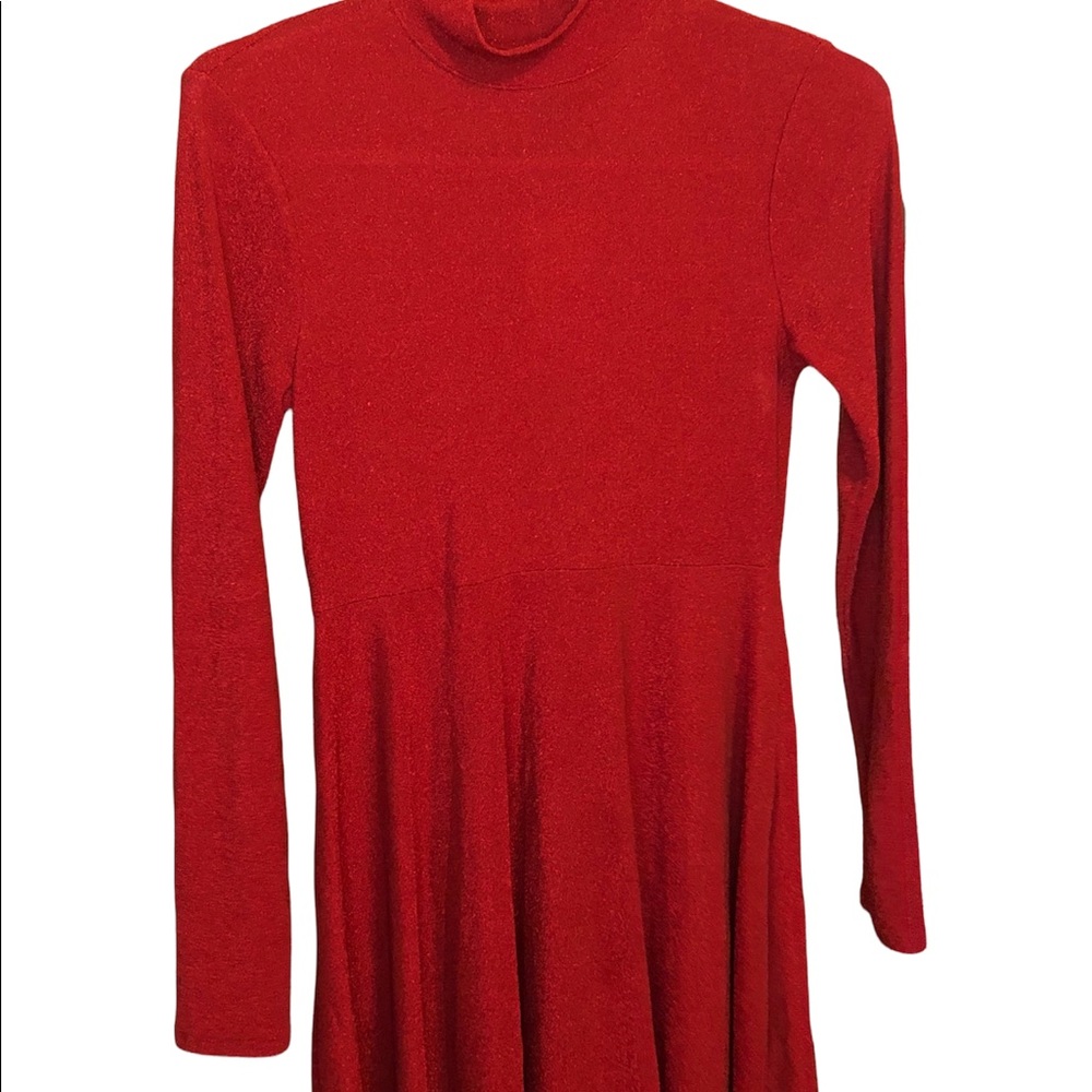 Red shimmer party dress